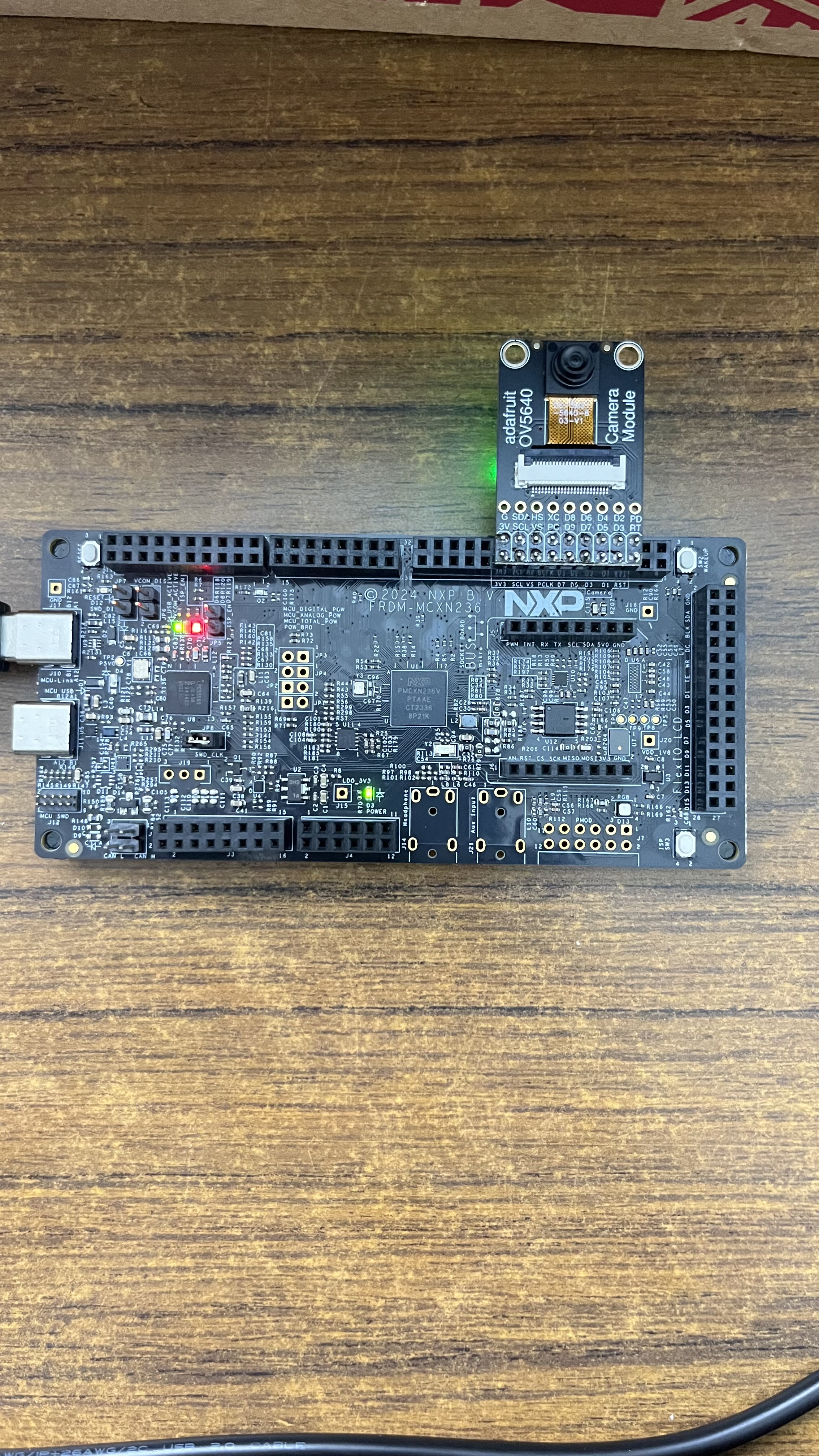 Board and Camera Connected